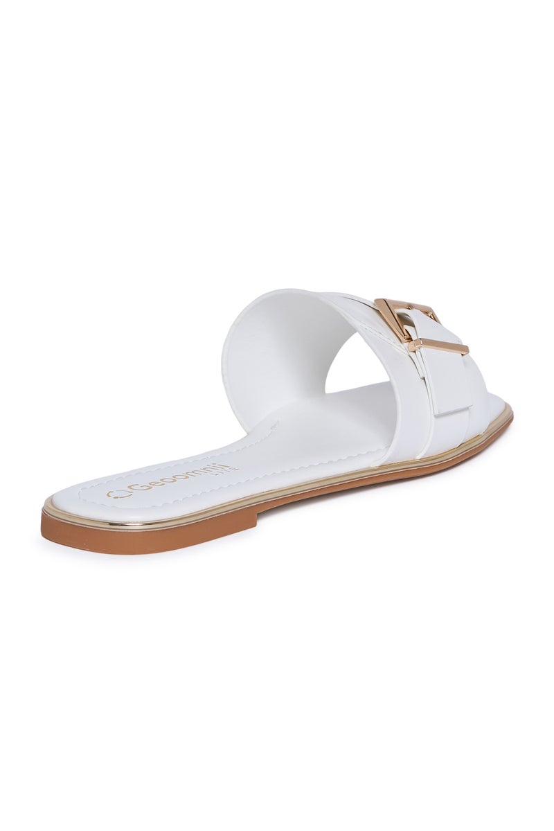 Geoomnii Flat Sandals for Women – Comfortable Slip-On Casual Summer Sandals for Daily Wear, Walking & Travel - Image 3